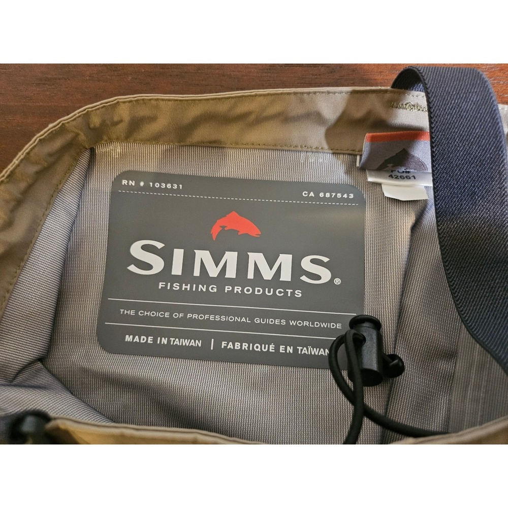 Simms Tributary Stockingfoot Fishing Waders Kids Size Medium Tan Waterproof